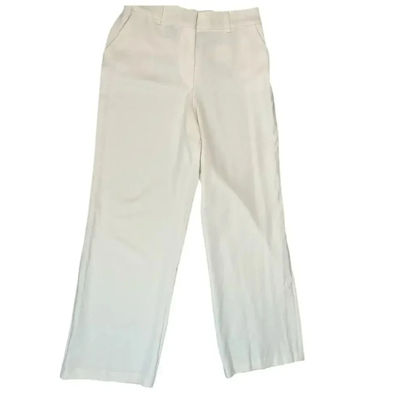 BCX NWT Off White Women's Wide Leg Pants Size Large Elastic Waist Small Flaw - Picture 1 of 10